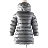 モンクレール SUYEN スイエン ロゴワッペン・フード付 ZIP UP ダウンコート グレー 10 anni 140cm レディース