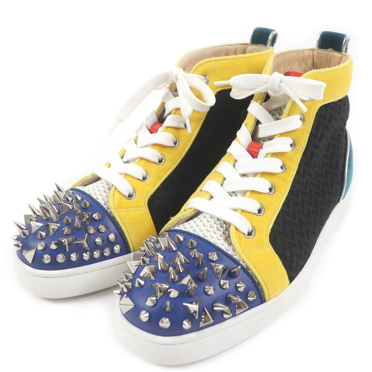 クリスチャンルブタン LOU PIK PIK ORLATO FLAT ハイカットスニーカー マルチカラー 40.5 メンズ