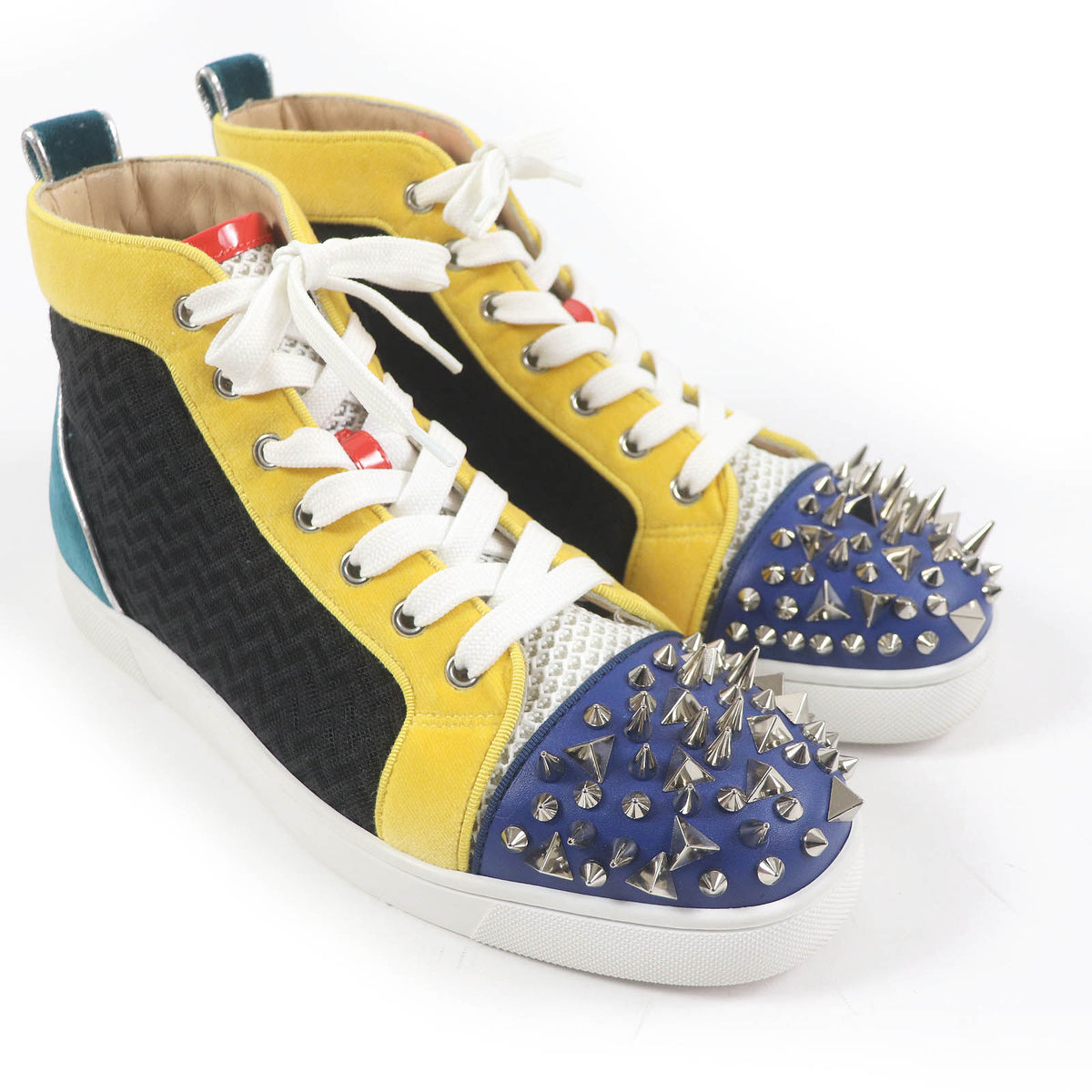 クリスチャンルブタン LOU PIK PIK ORLATO FLAT ハイカットスニーカー マルチカラー 40.5 メンズ