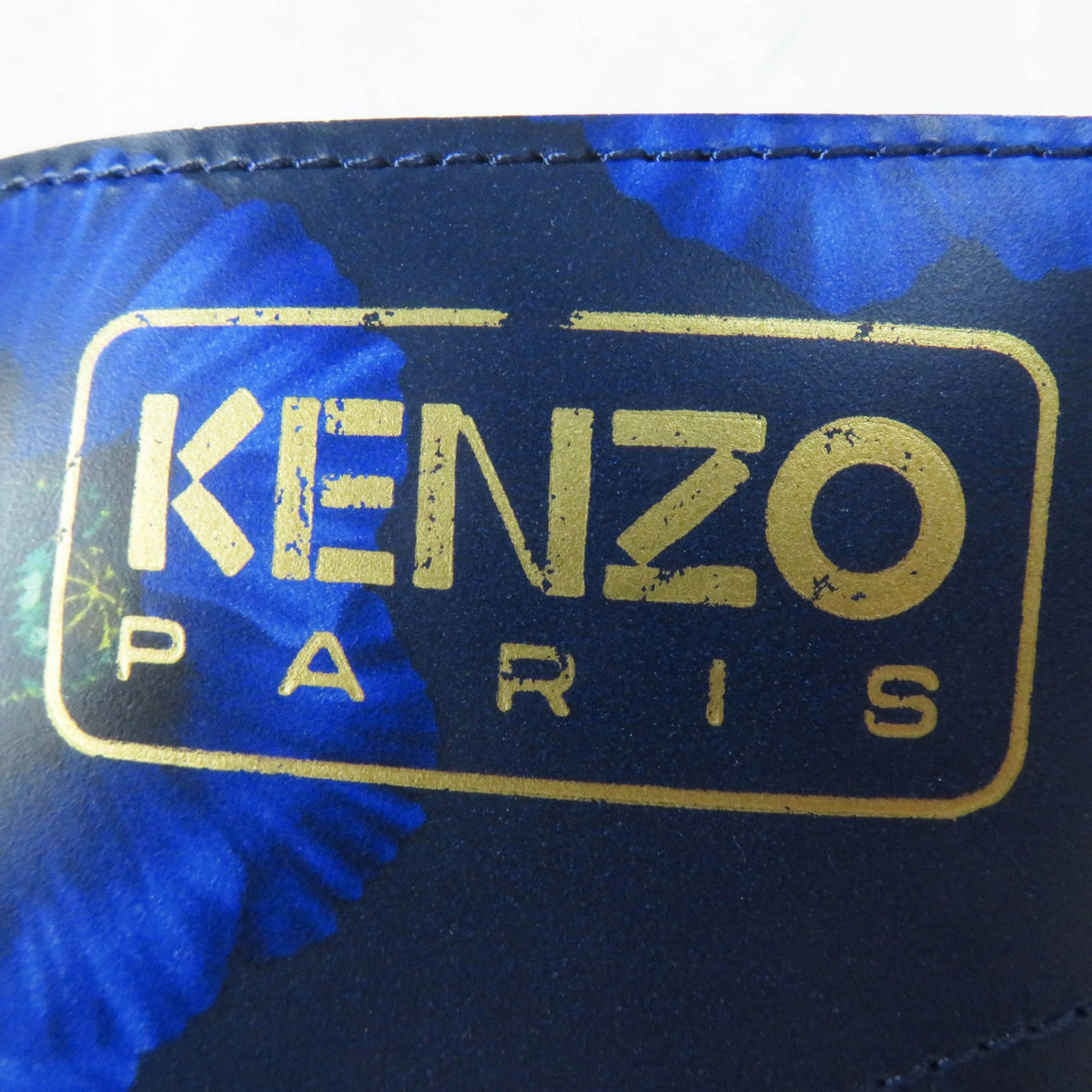 ケンゾー KENZOWAVE NIGO POPPY プリント レースアップ ショートブーツ ブルー 37 レディース