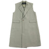 ゼロエイトサーカス Twill double face rever long gilet ダブルフェイス ラペル折り返し ロングジレ ベスト カーキグリーン 1 大きめサイズ メンズ