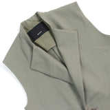 ゼロエイトサーカス Twill double face rever long gilet ダブルフェイス ラペル折り返し ロングジレ ベスト カーキグリーン 1 大きめサイズ メンズ