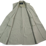 ゼロエイトサーカス Twill double face rever long gilet ダブルフェイス ラペル折り返し ロングジレ ベスト カーキグリーン 1 大きめサイズ メンズ