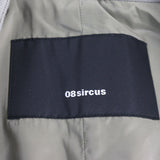 ゼロエイトサーカス Twill double face rever long gilet ダブルフェイス ラペル折り返し ロングジレ ベスト カーキグリーン 1 大きめサイズ メンズ
