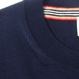 バーバリー Monogram Motif Sweater TBロゴ刺繍 クルーネック ニット セーター ネイビー S メンズ