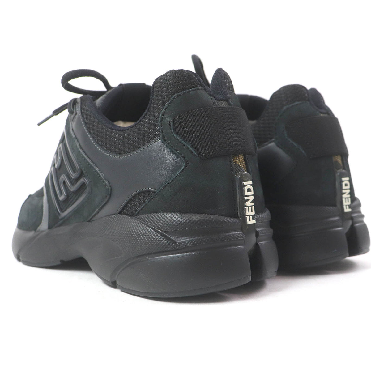 フェンディ FASTER TRAINERS FFロゴ ズッカ ローカットスニーカー ブラック 6 メンズ