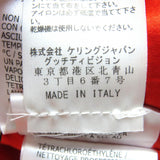 グッチ WORLD WIDE ロゴワッペン フード付き 中綿入り ジップアップ シャツ ジャケット ダーク系 44 メンズ
