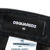ディースクエアード COOL GUY JEANS ロゴワッペン ダメージ加工 ボタンフライ デニムパンツ ブラック系 46 メンズ