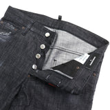 ディースクエアード COOL GUY JEANS ロゴワッペン ダメージ加工 ボタンフライ デニムパンツ ブラック系 46 メンズ