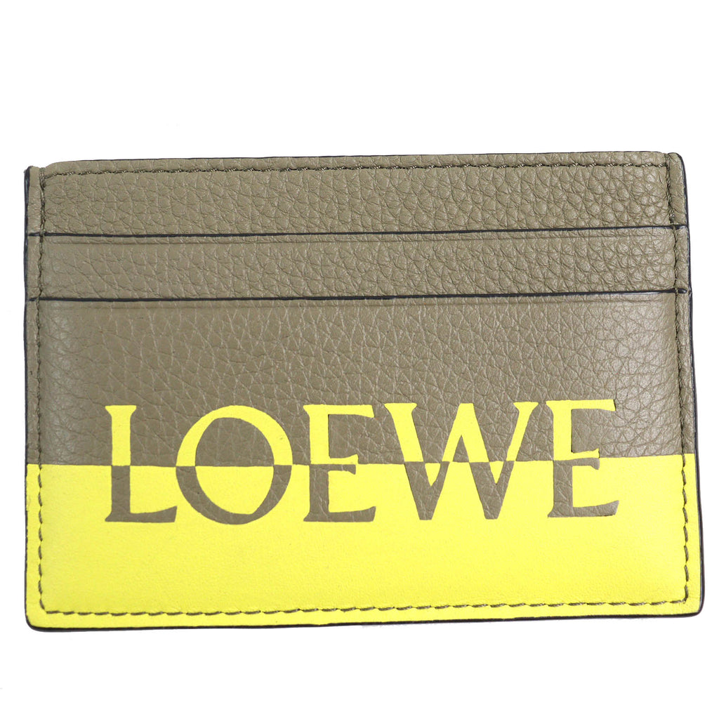 ロエベ SIGNATURE PLAIN CARDHOLDER シグネチャー プレーン カードホルダー ロゴ カードケース ブラウン レディース