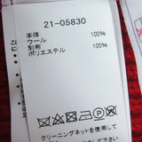 サカイ 長袖ニット ドッキング ドロスト ブラウス バックプリーツ ニット レッド 1 レディース