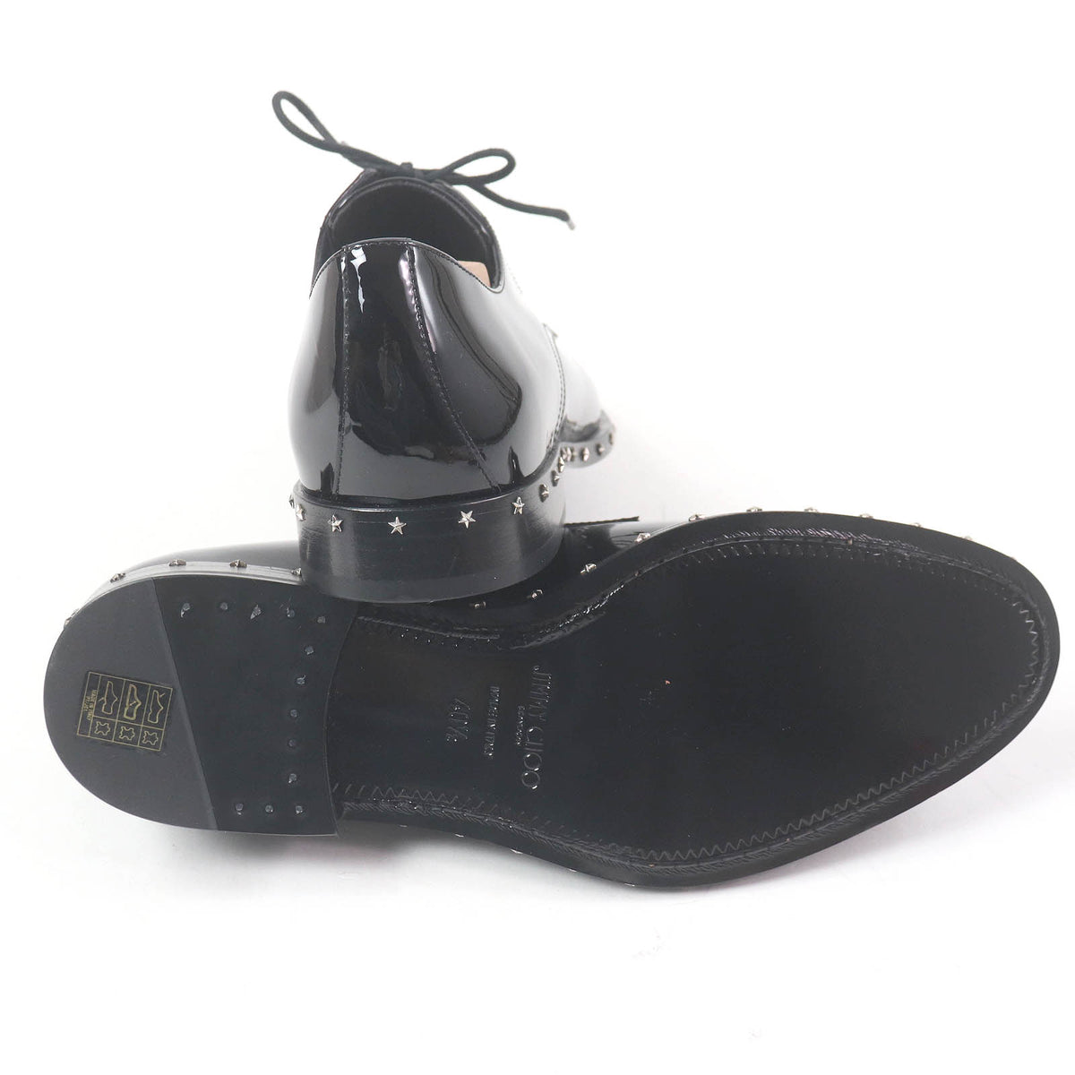 ジミーチュウ スタースタッズ レースアップ ドレスシューズ ブラック 40.5 メンズ