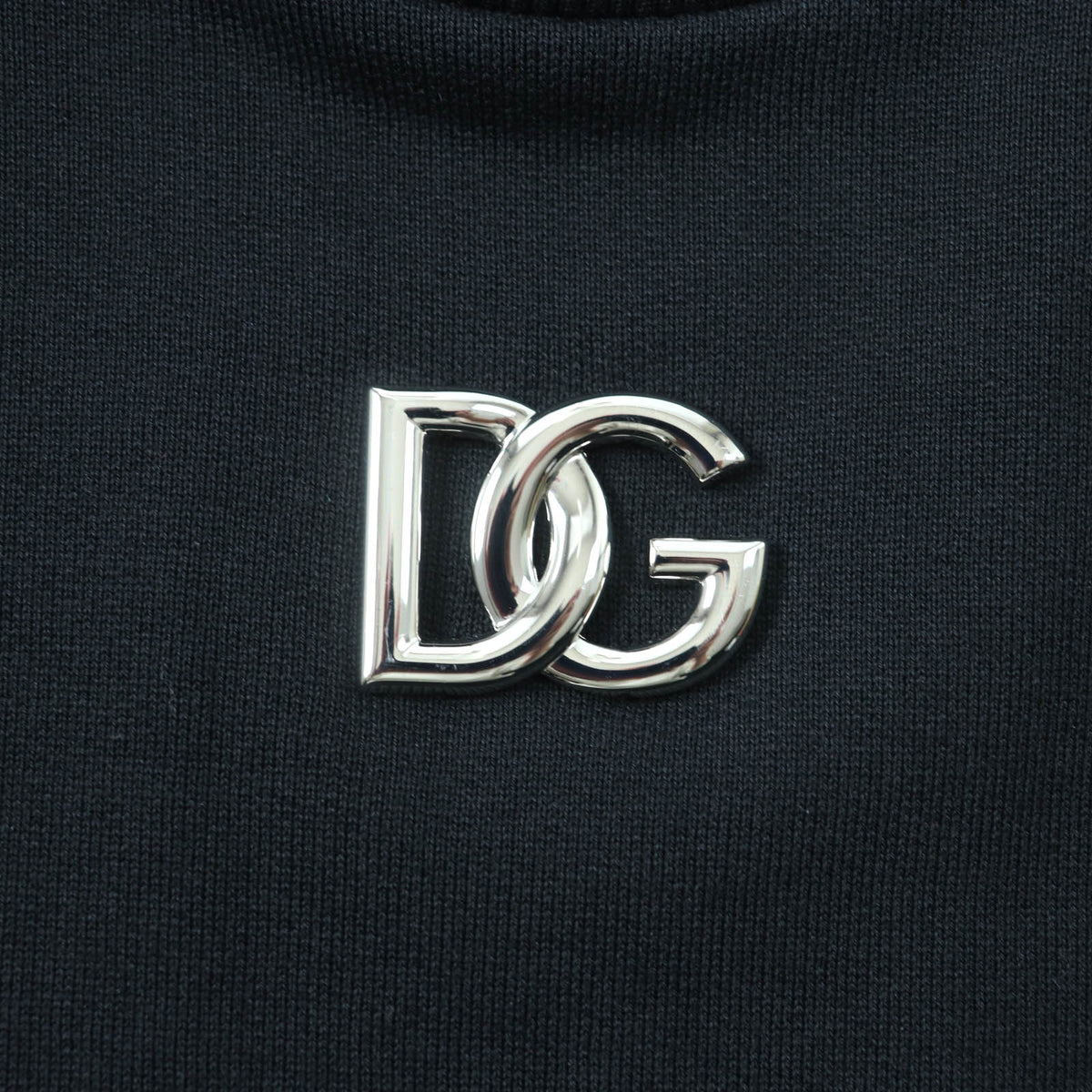 ドルチェ＆ガッバーナ DGプレートロゴ クロップド スウェット トレーナー スウェット ブラック 38 レディース