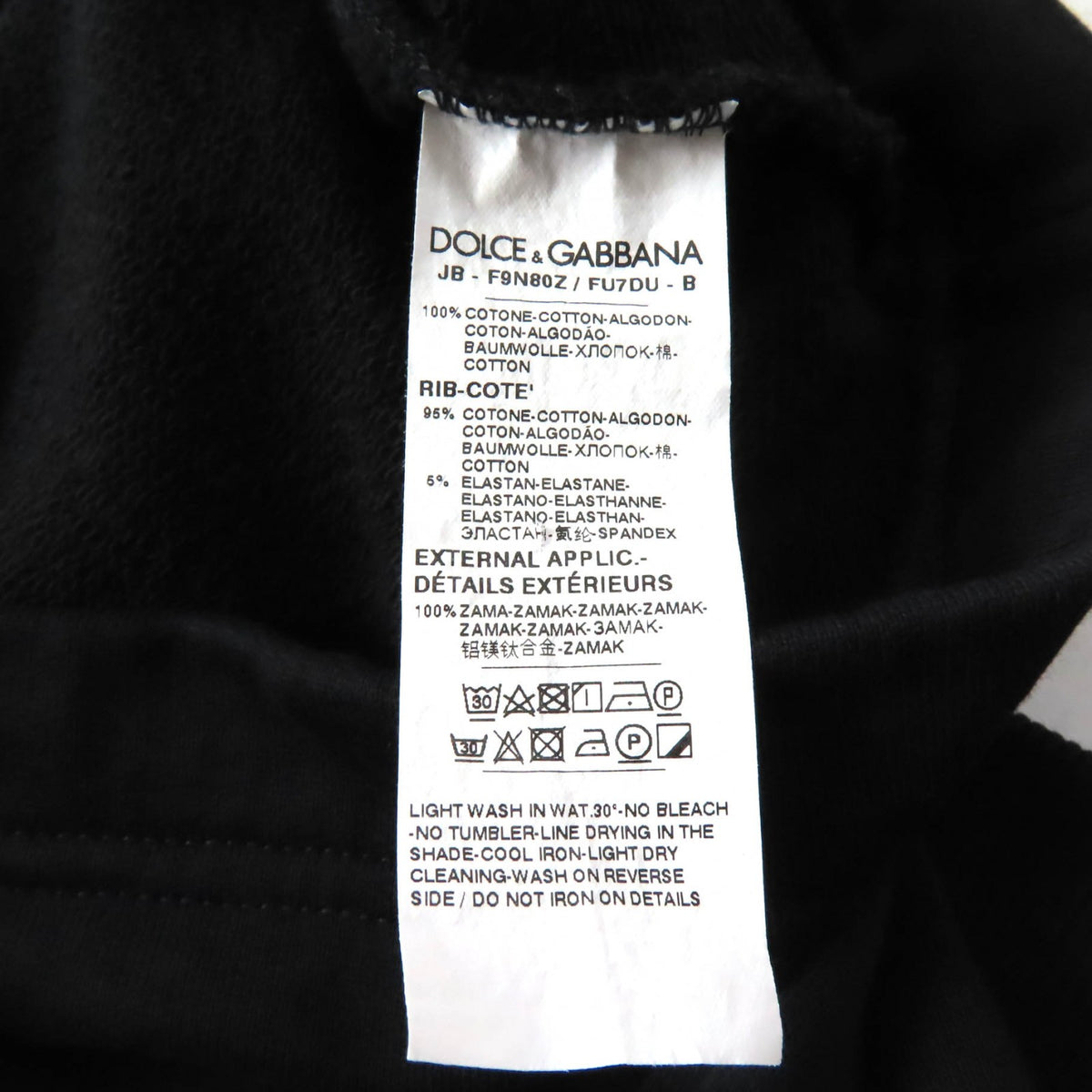 ドルチェ＆ガッバーナ DGプレートロゴ クロップド スウェット トレーナー スウェット ブラック 38 レディース