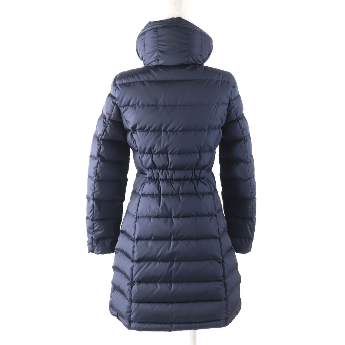 モンクレール FLAMMETTE フード・ロゴワッペン付 ZIP UP ダウンコート ネイビー 00 レディース