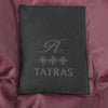 タトラス ロゴワッペン付き ナイロン切替 スタンドカラー ダブルジップ ダウンコート バーガンディー 02 レディース