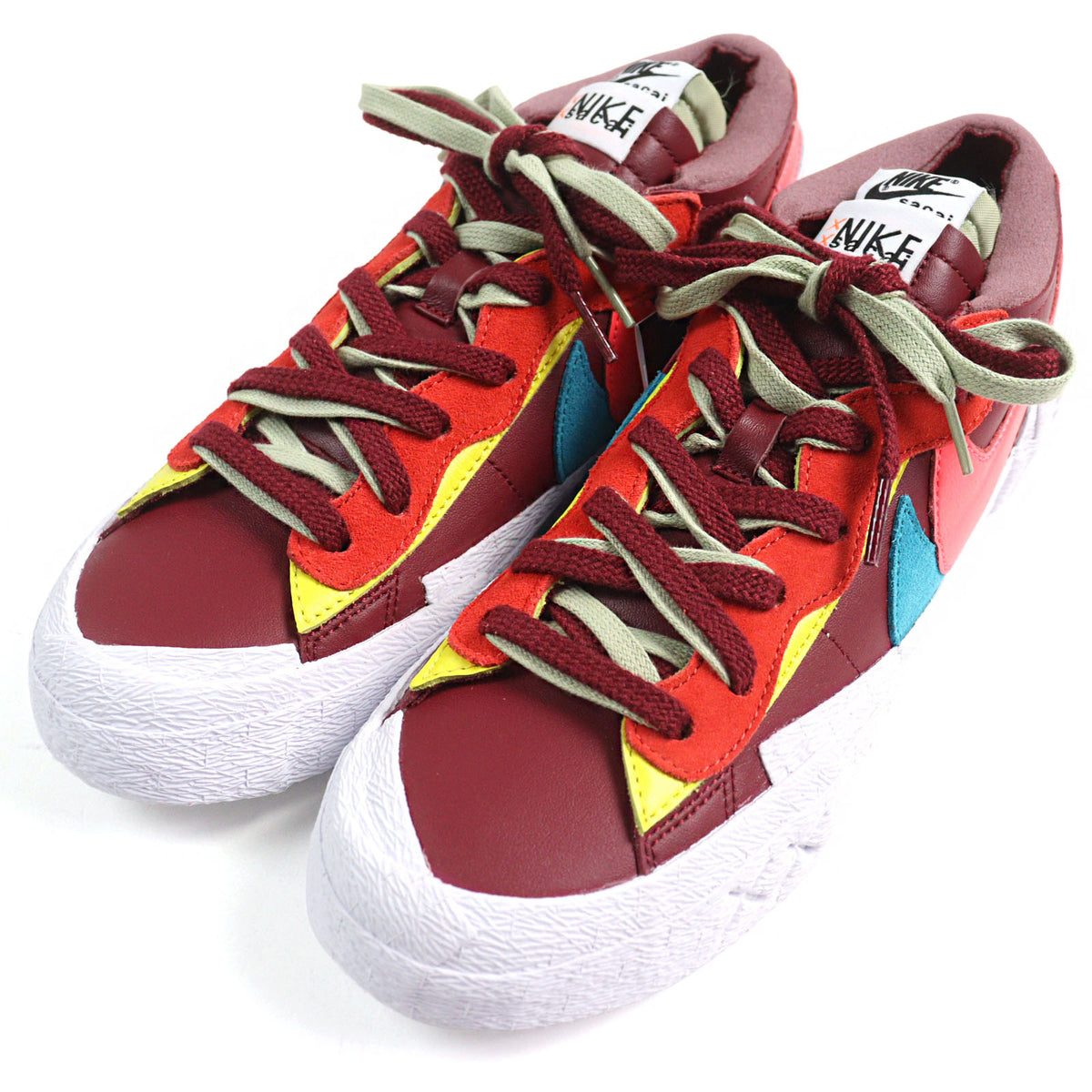 ナイキ カウズ サカイ BLAZER LOW ブレーザー ロー トリプルネームタグ XXモチーフ刻印 レースアップ ローカットスニーカー マルチカラー 27 メンズ
