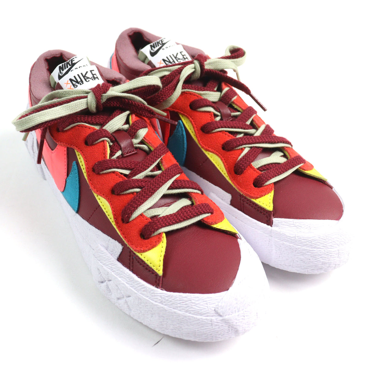ナイキ カウズ サカイ BLAZER LOW ブレーザー ロー トリプルネームタグ XXモチーフ刻印 レースアップ ローカットスニーカー マルチカラー 27 メンズ