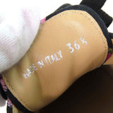 プラダ GABARDINE ギャバジン 花柄 エスパドリーユ レースアップ スニーカー ブラック 36.5 レディース 未使用品