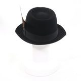 ラルフローレンパープルレーベル FEDORA WITH SIBGLE FEATHER PHILIP TREACY ハット ブラック F レディース