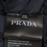 プラダ トライアングルロゴ 三角プレート フード付き ダブルジップアップ ダウンコート ネイビー XXL メンズ