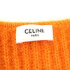 セリーヌ クロップド丈 Vネック 長袖 ニット カーディガン オレンジ XS レディース