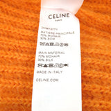 セリーヌ クロップド丈 Vネック 長袖 ニット カーディガン オレンジ XS レディース