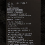 プラダ Re-Nylon トライアングルロゴ 三角プレート ジップアップ ボンバージャケット ブラック S メンズ