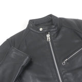 ジャックローズ シングル スタンドカラー ライダースジャケット ブラック M メンズ