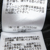 ジャックローズ シングル スタンドカラー ライダースジャケット ブラック M メンズ