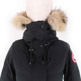 カナダグース MACKENZIE PARKA マッケンジーパーカ ロゴワッペン ファー・フード付き ダウンコート ブラック S レディース