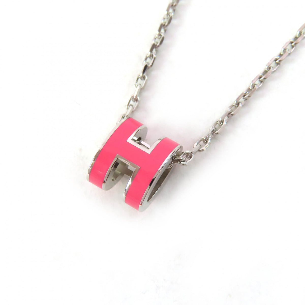 エルメス Mini Pop H pendant ミニポップ H ペンダント ネックレス ピンク レディース