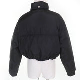 プラダ RE-NYLON トライアングルロゴ クロップド 2WAY ダウンジャケット ブラック 40 レディース