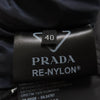 プラダ RE-NYLON トライアングルロゴ クロップド 2WAY ダウンジャケット ブラック 40 レディース