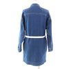 ステラマッカートニー LIANA DENIM DRESS ロゴボタン・ベルト付 長袖 デニム ワンピース インディゴ 36 レディース