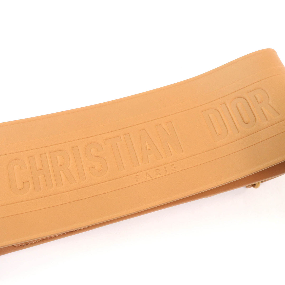クリスチャンディオール D-WAIST マキシ ダブルゴールドバックル ベルト ブラウン 70 レディース