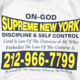シュプリーム On God Hooded Sweatshirt プリント 裏起毛 プルオーバー フーディ パーカー グレー M メンズ