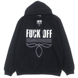 ヴィーティーエムエヌティーエス FUCK OFF 刺繍 フーデッド プルオーバー パーカー ブラック S メンズ
