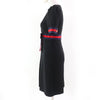 グッチ Jersey V-neck Dress インターロッキングGパール付 ワンピース ブラック XS レディース