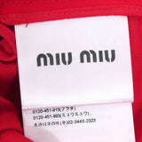 ミュウ ミュウ リボン 裾スカラップ ミニスカート ROSSO 40 レディース