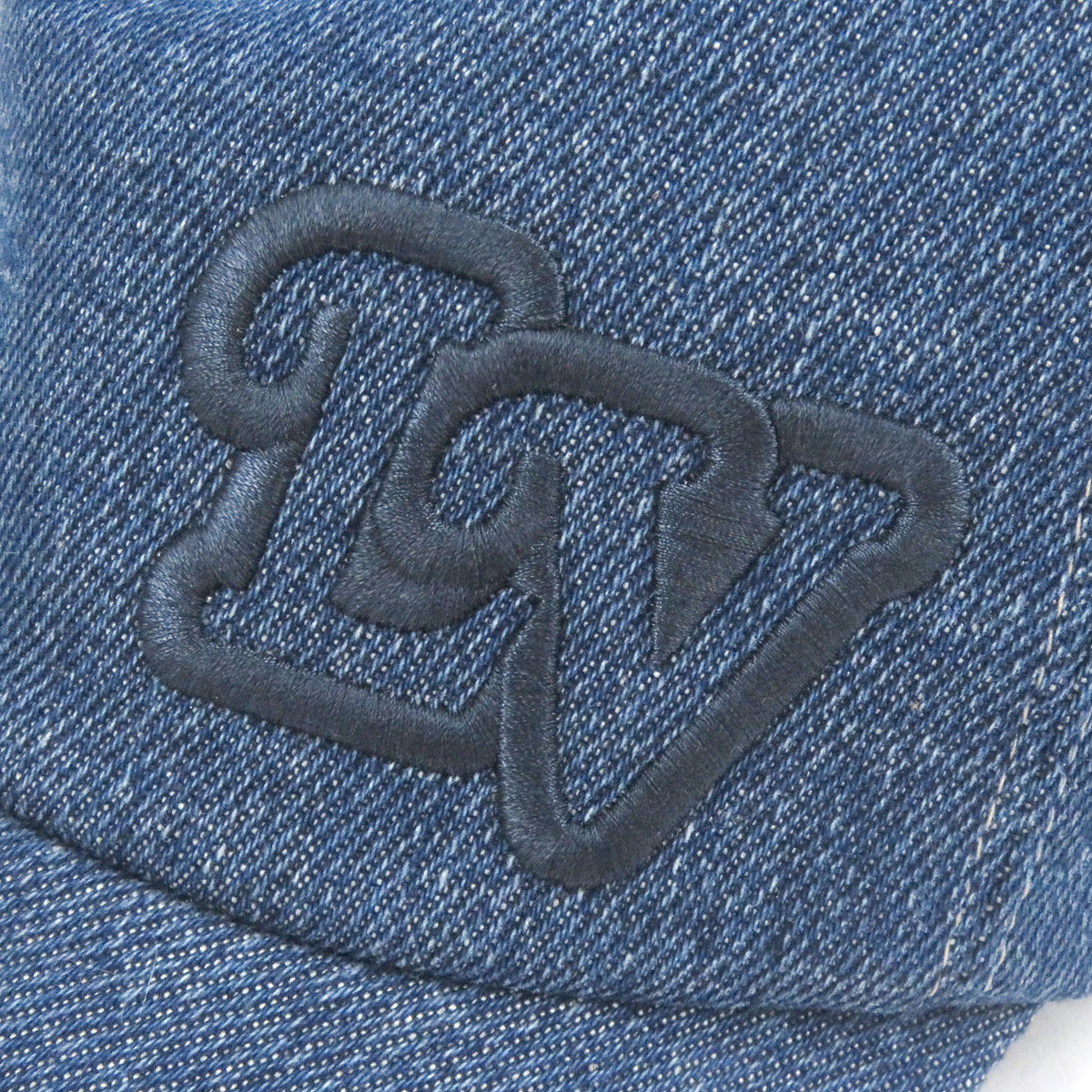 ルイヴィトン LVロゴエンブロイダリー 刺繍 ベースボール キャップ インディゴブルー メンズ