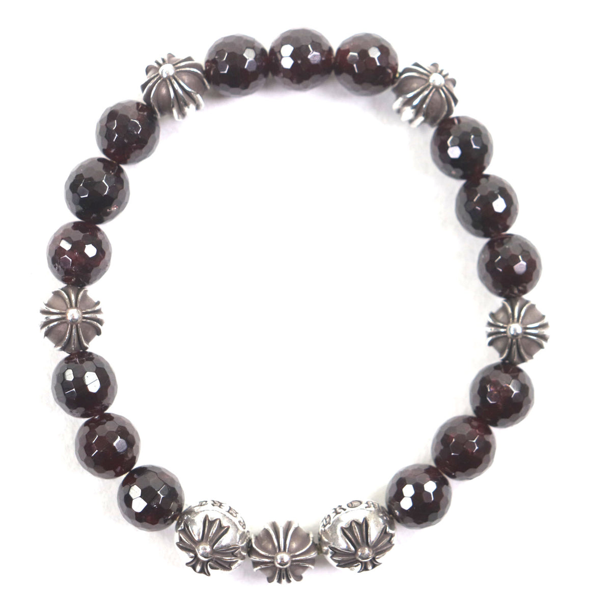 クロムハーツ BEAD ブレスレット ボルドー (8mm) メンズ