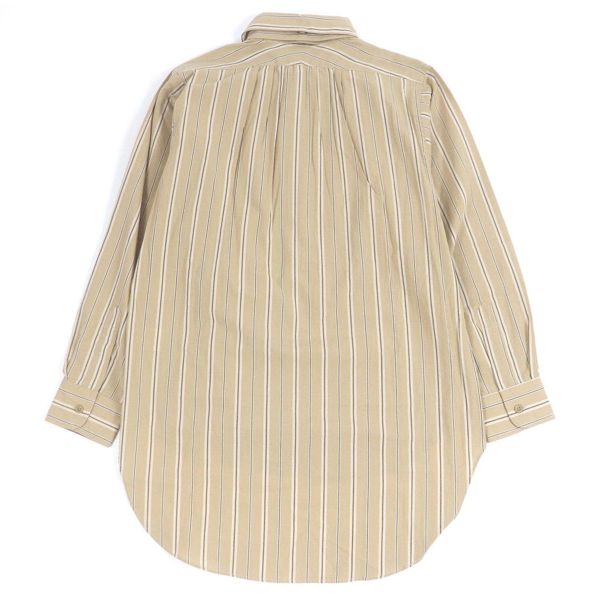 ナイジェル・ケーボン DETACHABLE COLLAR SHIRT ストライプ 襟2WAY 長袖シャツ ベージュ 42 メンズ