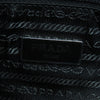 プラダ Re-Nylon ポーチ・ショルダー付 トライアングルロゴ レザー使い 2WAY ハンドバッグ ブラック レディース