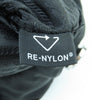 プラダ Re-Nylon ポーチ・ショルダー付 トライアングルロゴ レザー使い 2WAY ハンドバッグ ブラック レディース
