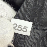 プラダ Re-Nylon ポーチ・ショルダー付 トライアングルロゴ レザー使い 2WAY ハンドバッグ ブラック レディース