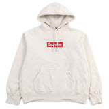 シュプリーム Box Logo Hooded Sweatshirt ボックスロゴ 2024刺繍 裏起毛 パーカー アイボリー S メンズ