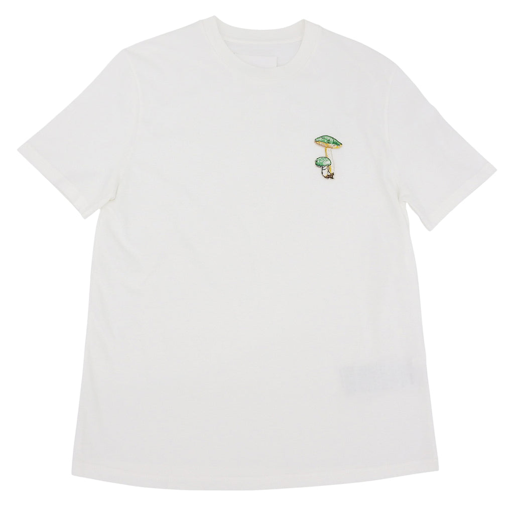 ジルサンダープラス マッシュルーム刺繡 半袖Ｔシャツ ホワイト S レディース 未使用品