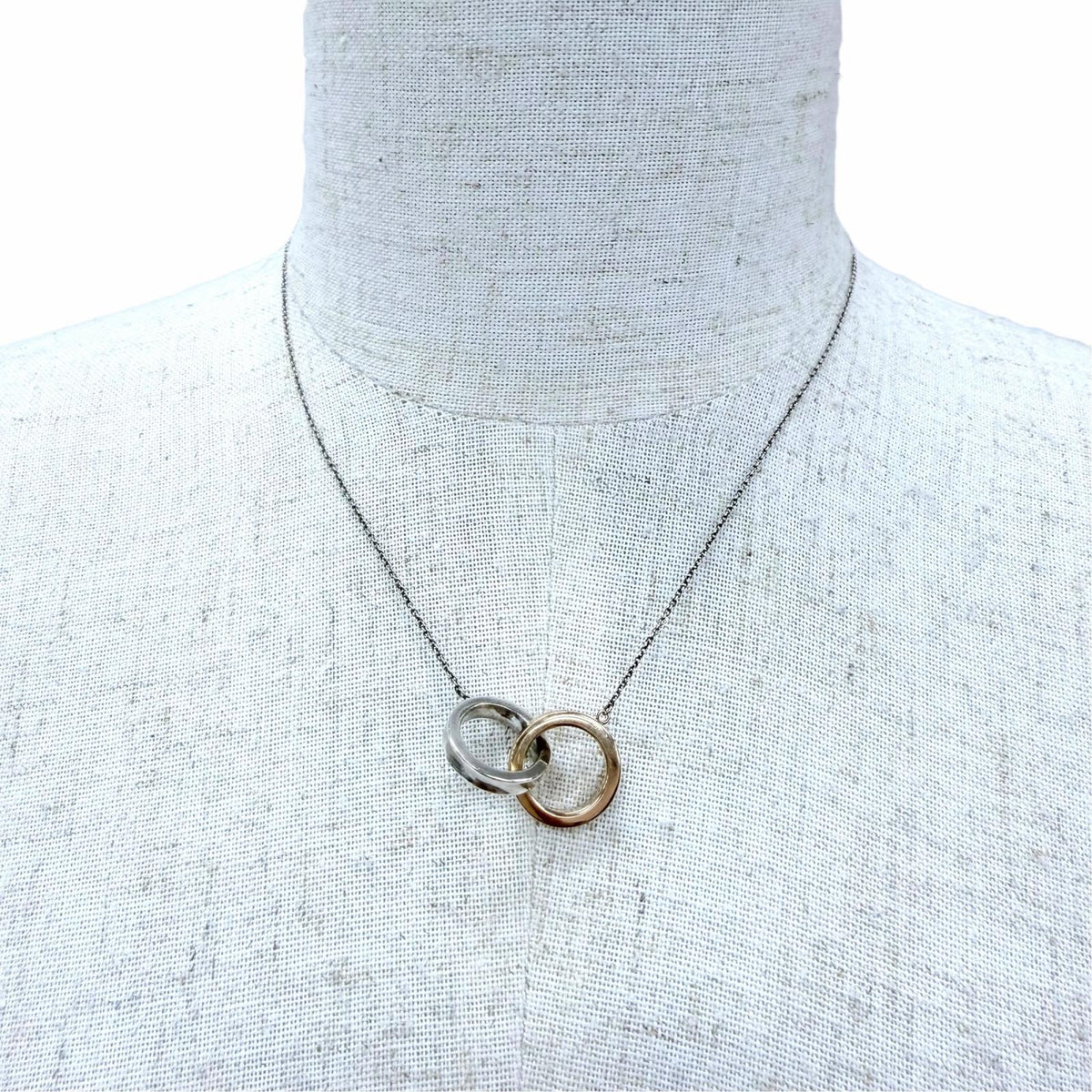 ティファニー 1837インターロッキングサークル ネックレス コンビ ネックレス シルバー レディース