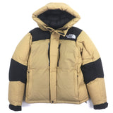 ザ・ノースフェイス Baltro Light Jacket WINDSTOPPER GORE-TEX ロゴ刺繍 フーデッド ダブルジップアップ ダウンジャケット ベージュ L メンズ